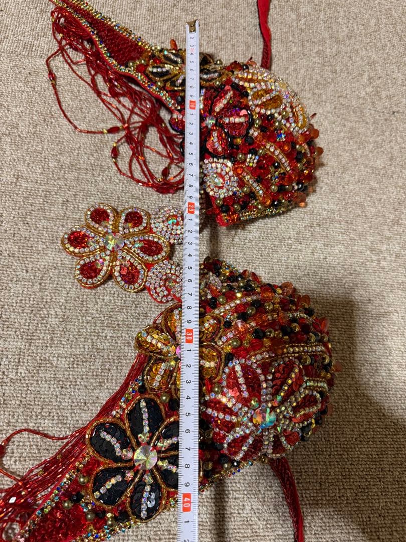 赤と黒のベリーダンスセットアップ