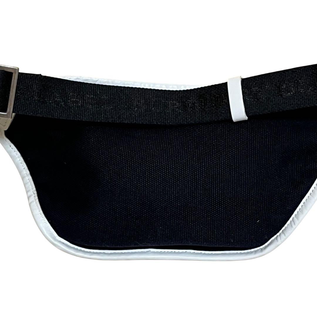 美品★バーバリー ブラックレーベル キャンバス レザー ウエストポーチ