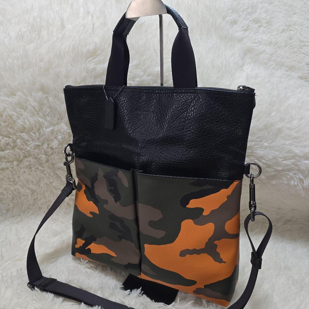 COACH コーチ　迷彩　カモフラージュ柄　ショルダー　トートバッグ