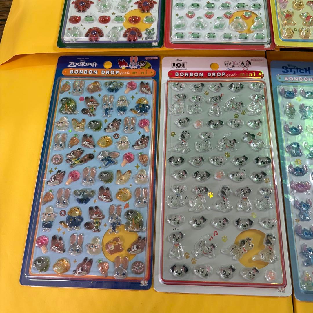 【正規品】ボンボンドロップシール　ミニ　ディズニー　 全8種セット　mini