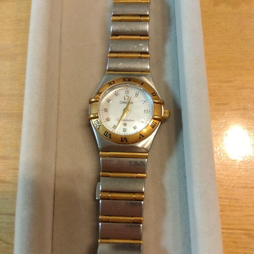OFF処分　オメガ　コンステレーション　12Pダイヤ　シェル盤