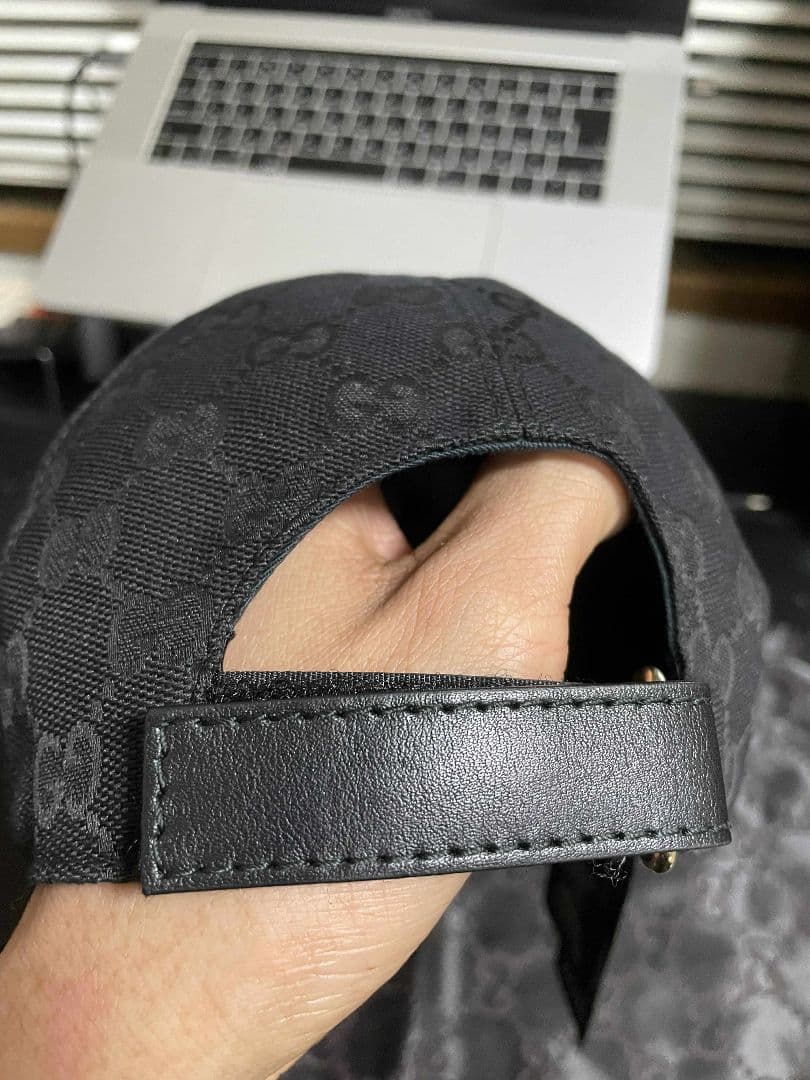 Gucci ブラック GGパターン ベースボールキャップ size M