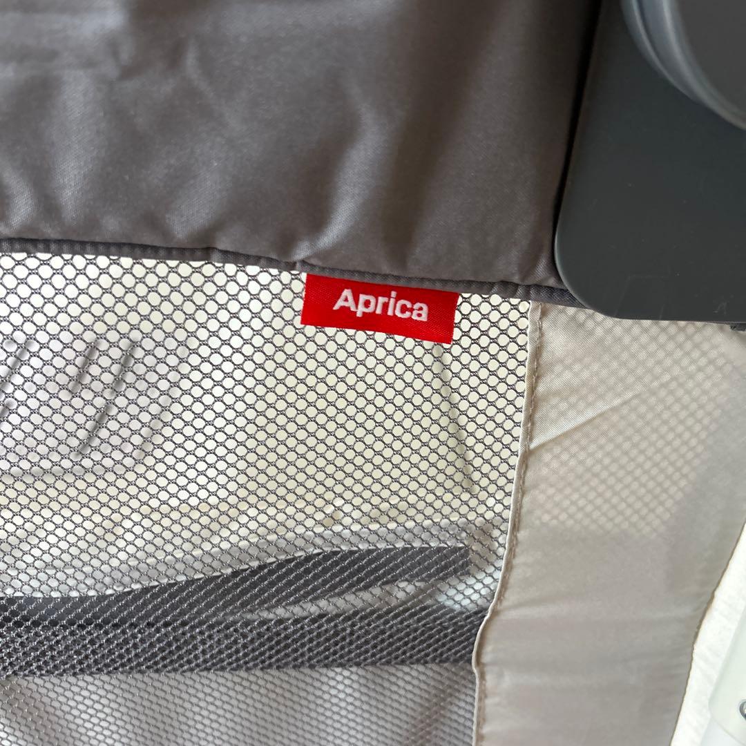 【美品】Aprica アップリカ　ココネルエアー AB グレーベア　ベビーベッド