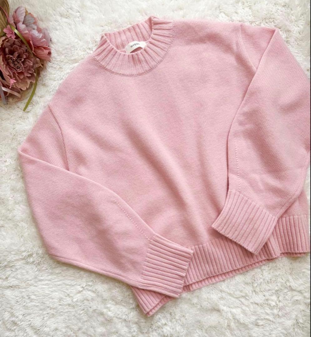 hyeon《へヨン》　パンプキンニット　イチゴミルク