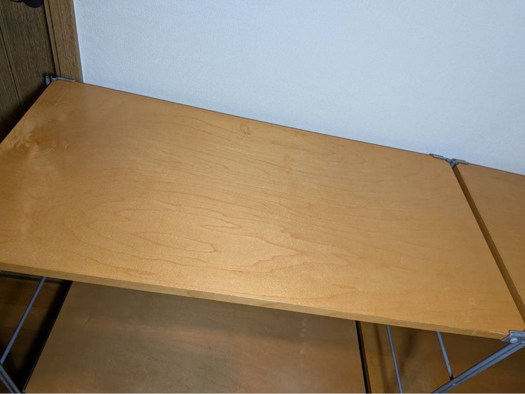 ■送料込■無印良品 スチールユニットシェルフ ワードローブ 棚 衣類収納 グレー