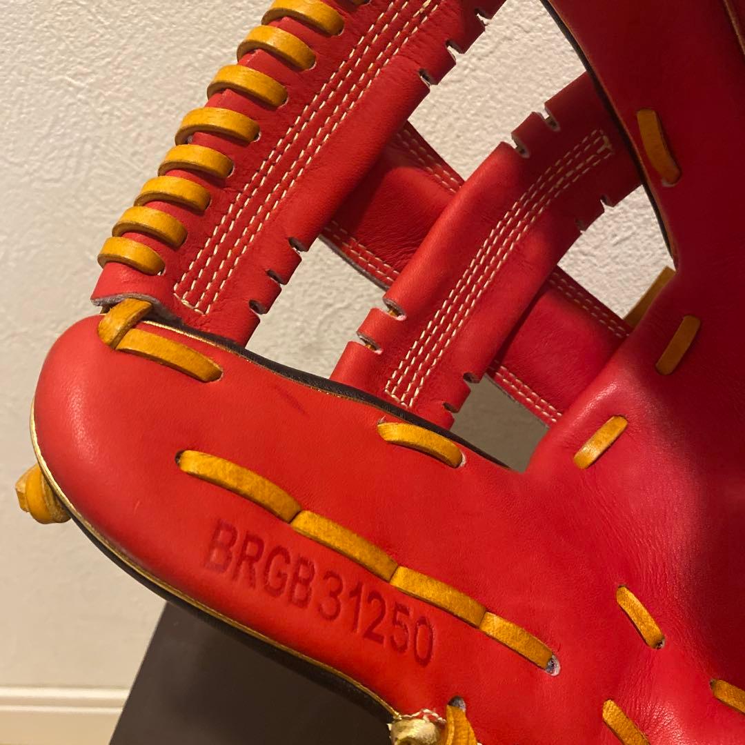 ZETT 軟式野球グローブ BRGB31250 レッド/ブラック