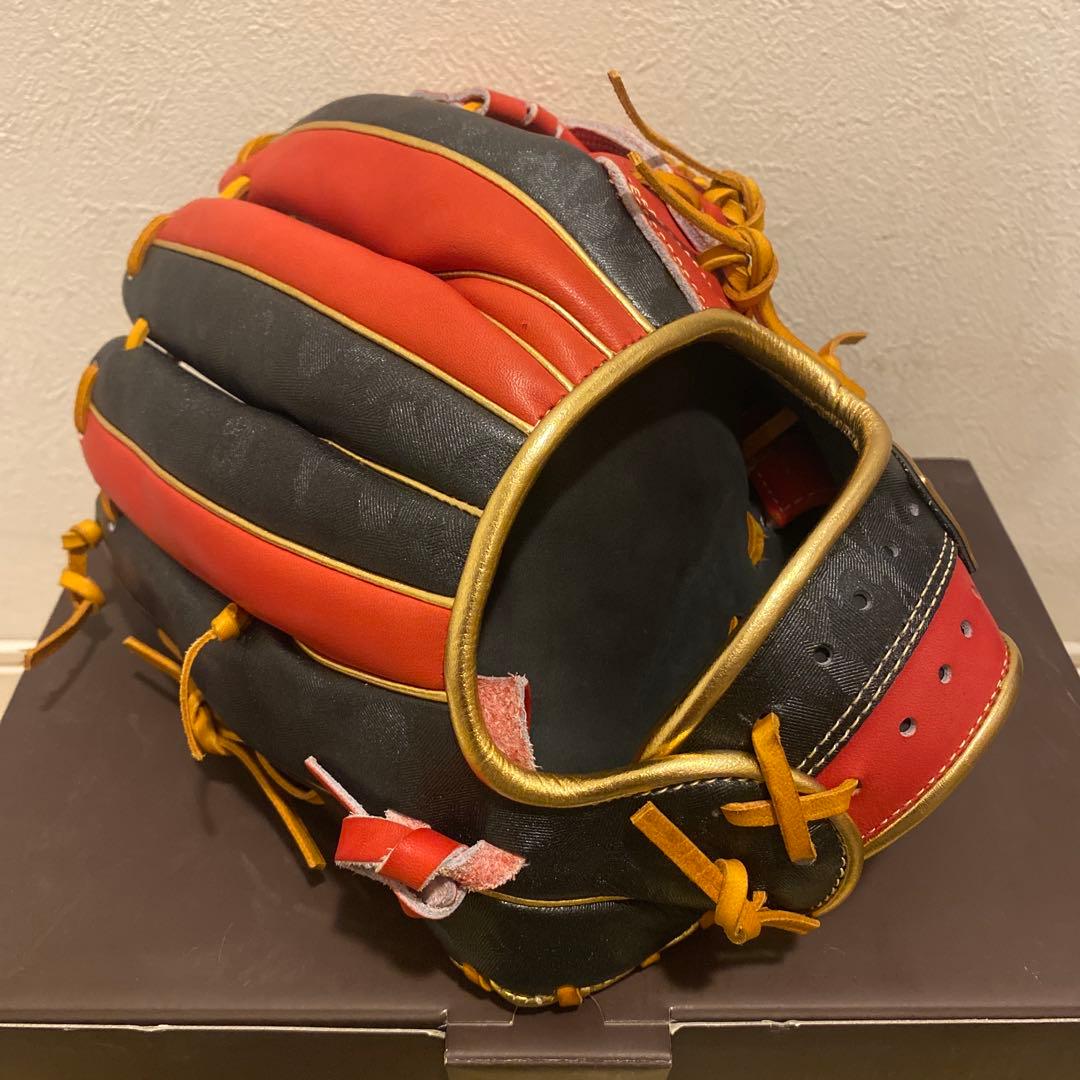 ZETT 軟式野球グローブ BRGB31250 レッド/ブラック