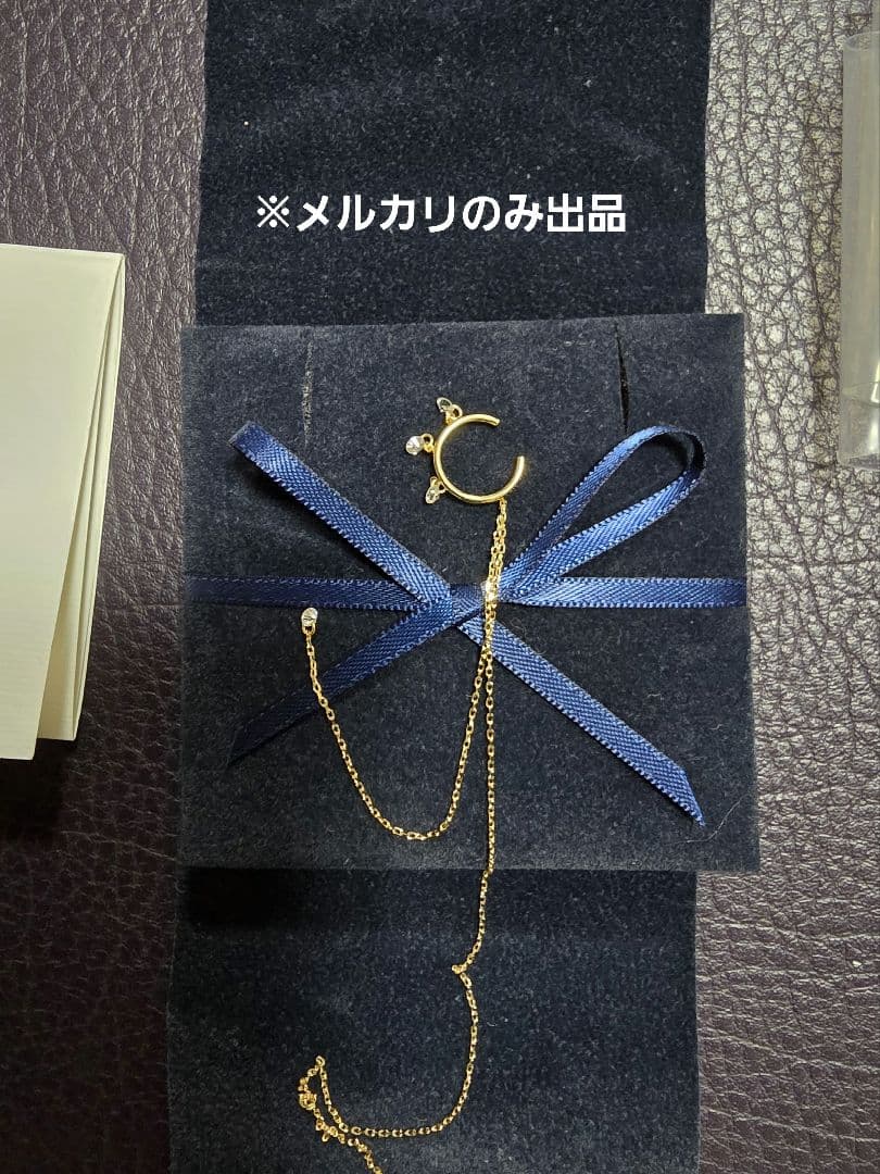 【もこもこ】アーカー ビンドゥチェーンダイヤモンド ピアス(片耳用)