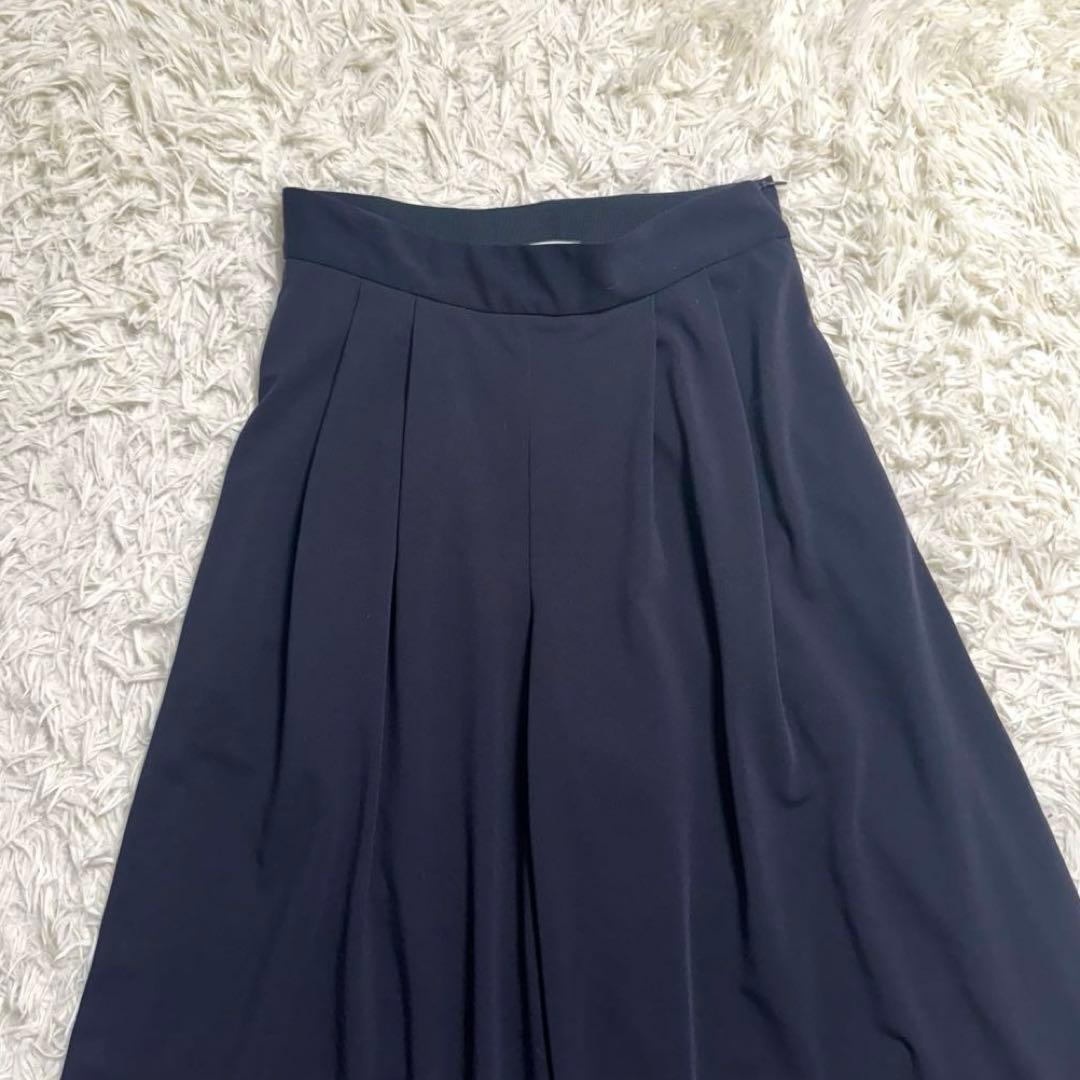 【近年美品✨】フォクシー　ガウチョパンツ ジャージー ワイド　ネイビー 40