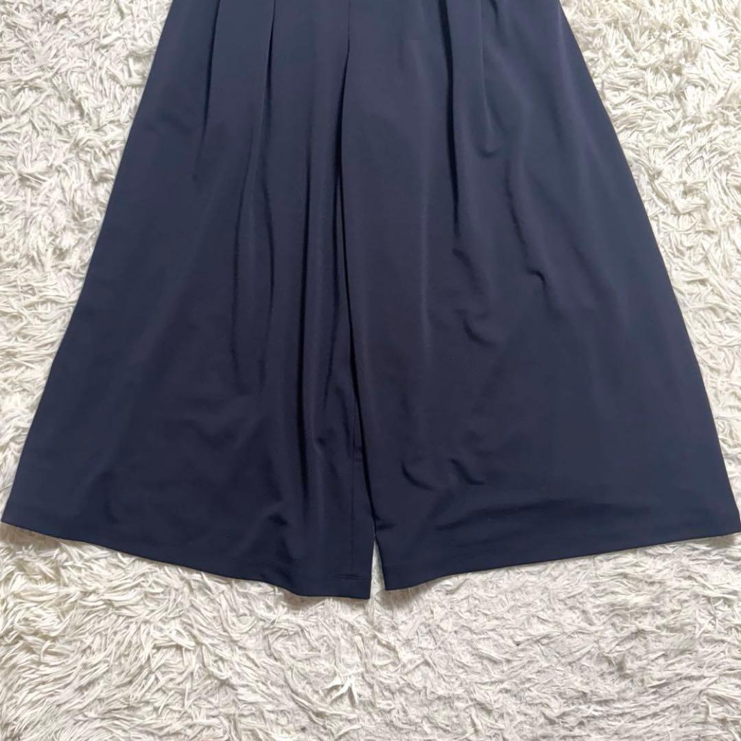 【近年美品✨】フォクシー　ガウチョパンツ ジャージー ワイド　ネイビー 40