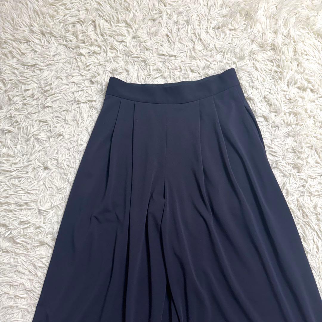 【近年美品✨】フォクシー　ガウチョパンツ ジャージー ワイド　ネイビー 40