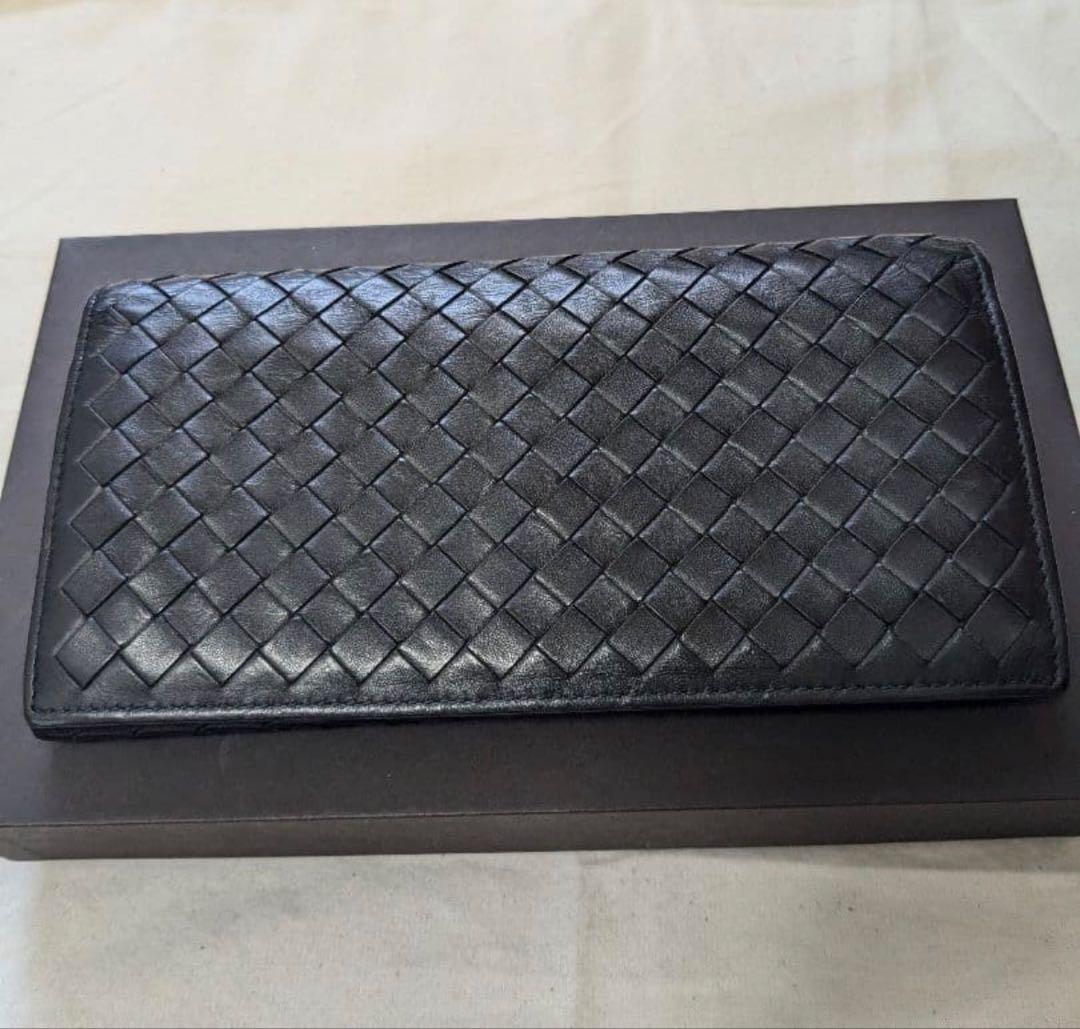 美品 ボッテガヴェネタ Bottega Veneta 長財布 イントレチャート