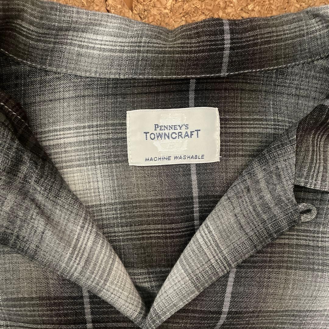 TOWNCRAFT/60S年代復刻オンブレチェックループカラーシャツ Mサイズ