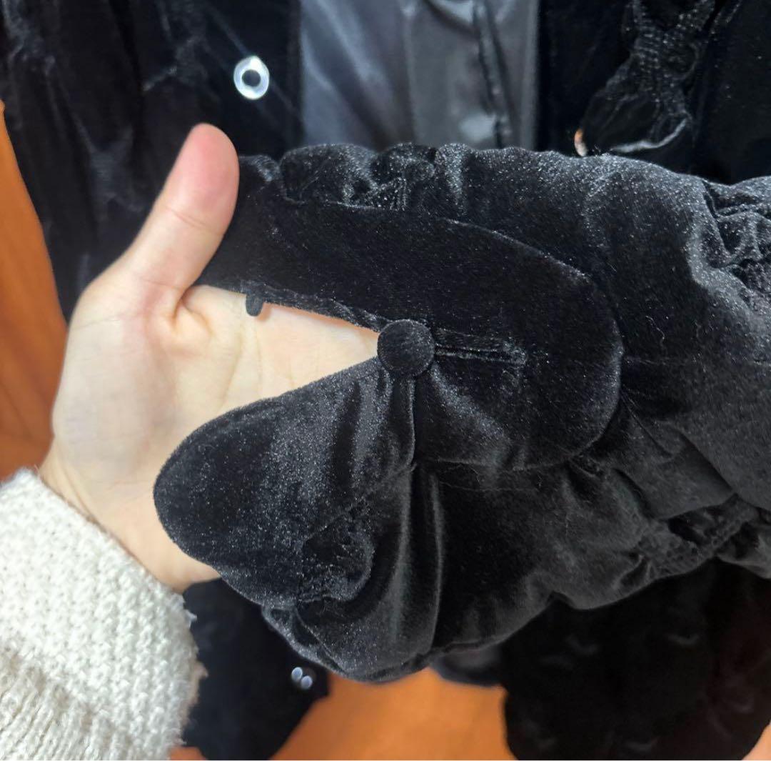 ジャケット・アウター VELOUR QUILTING STAND COLLAR BLOUSON