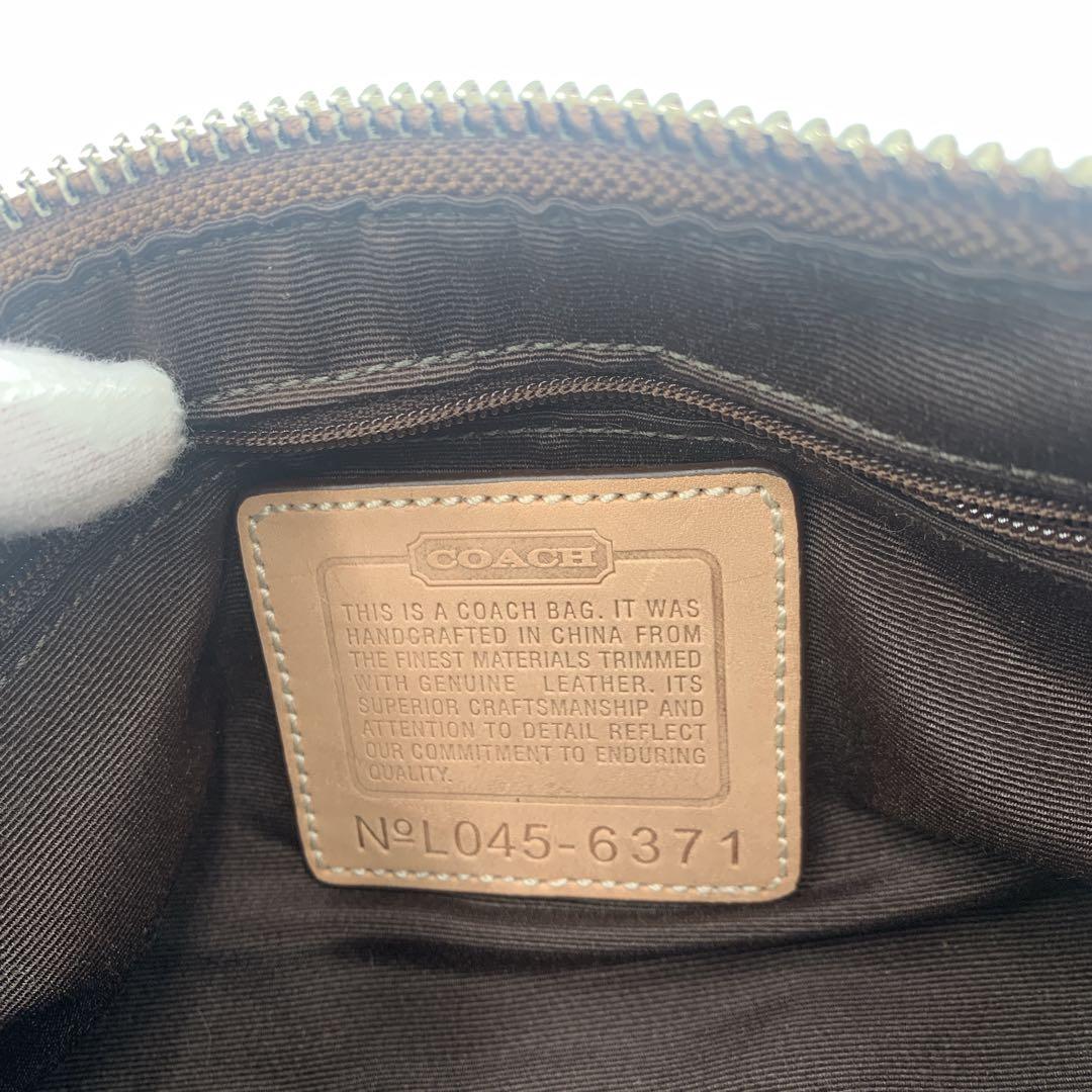 COACH コーチ　アクセサリーポーチ　ワンショルダー　シグネチャー　ベージュ