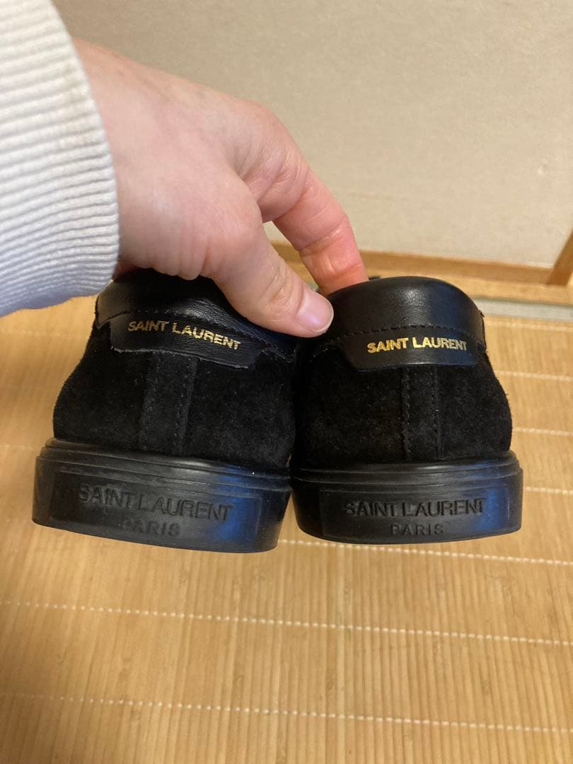 サンローラン　スニーカー　メンズ　ブラック　パイソン