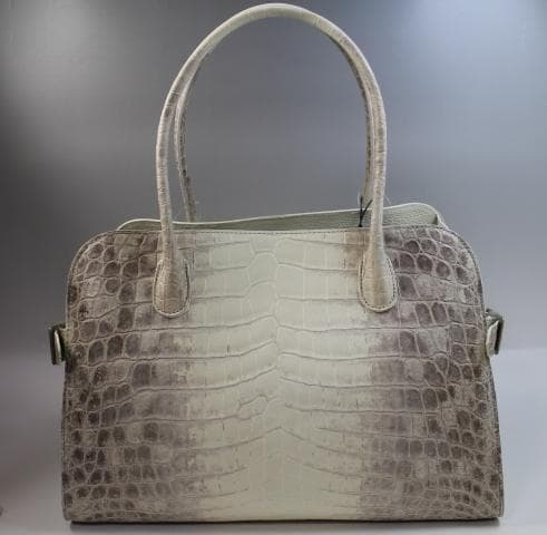 クロコダイル バッグ 本物 ヒマラヤ サイズ大 マット仕上げ　長財布セット特価
