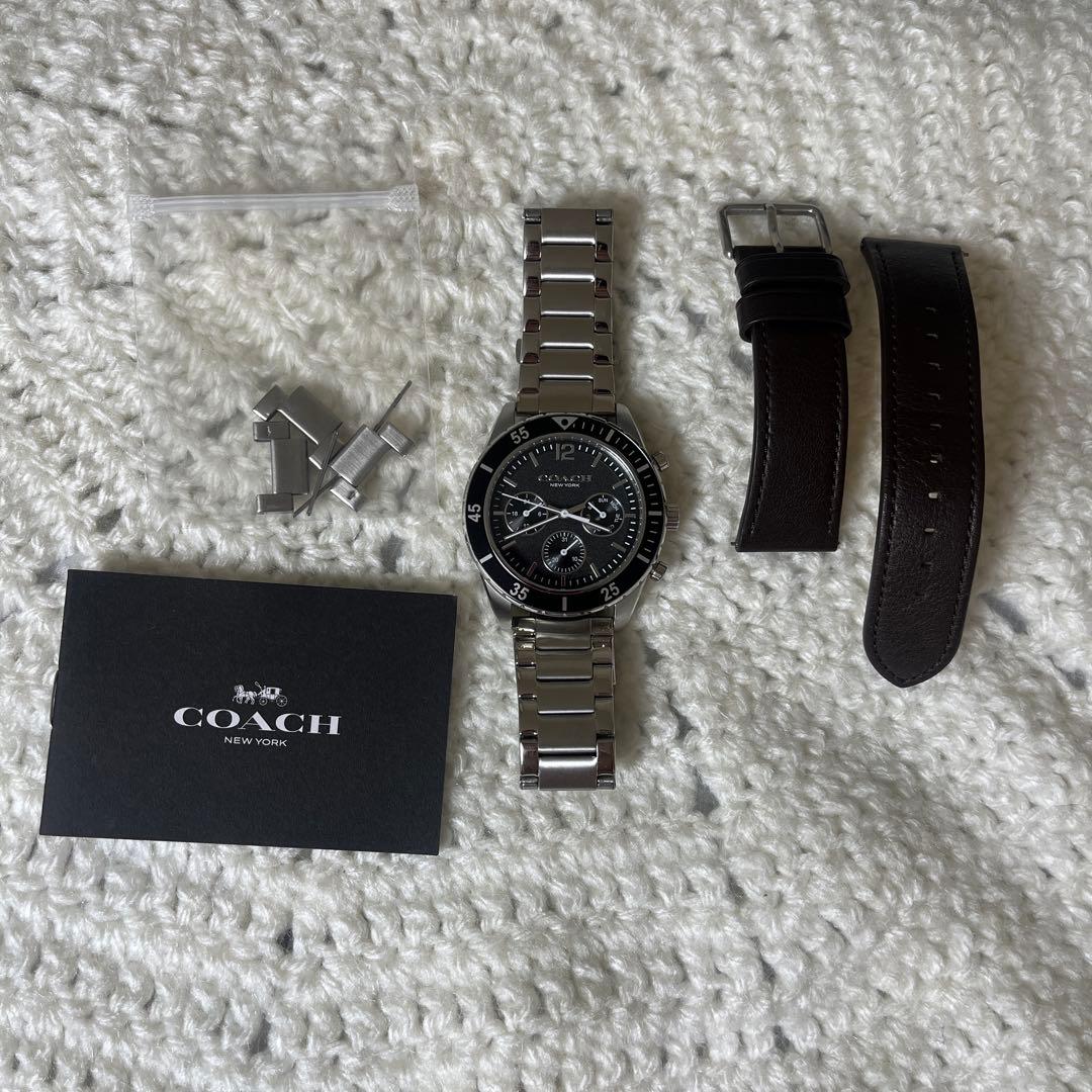 [12月31日まで値引き中]COACH クロノグラフ 時計 替えベルト付き