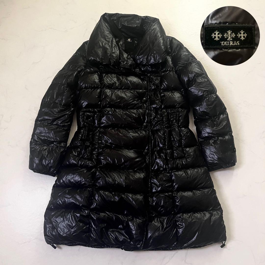 希少　XL　美品　タトラス　ダウンコート　アマンダ　ショールカラー　黒　 04