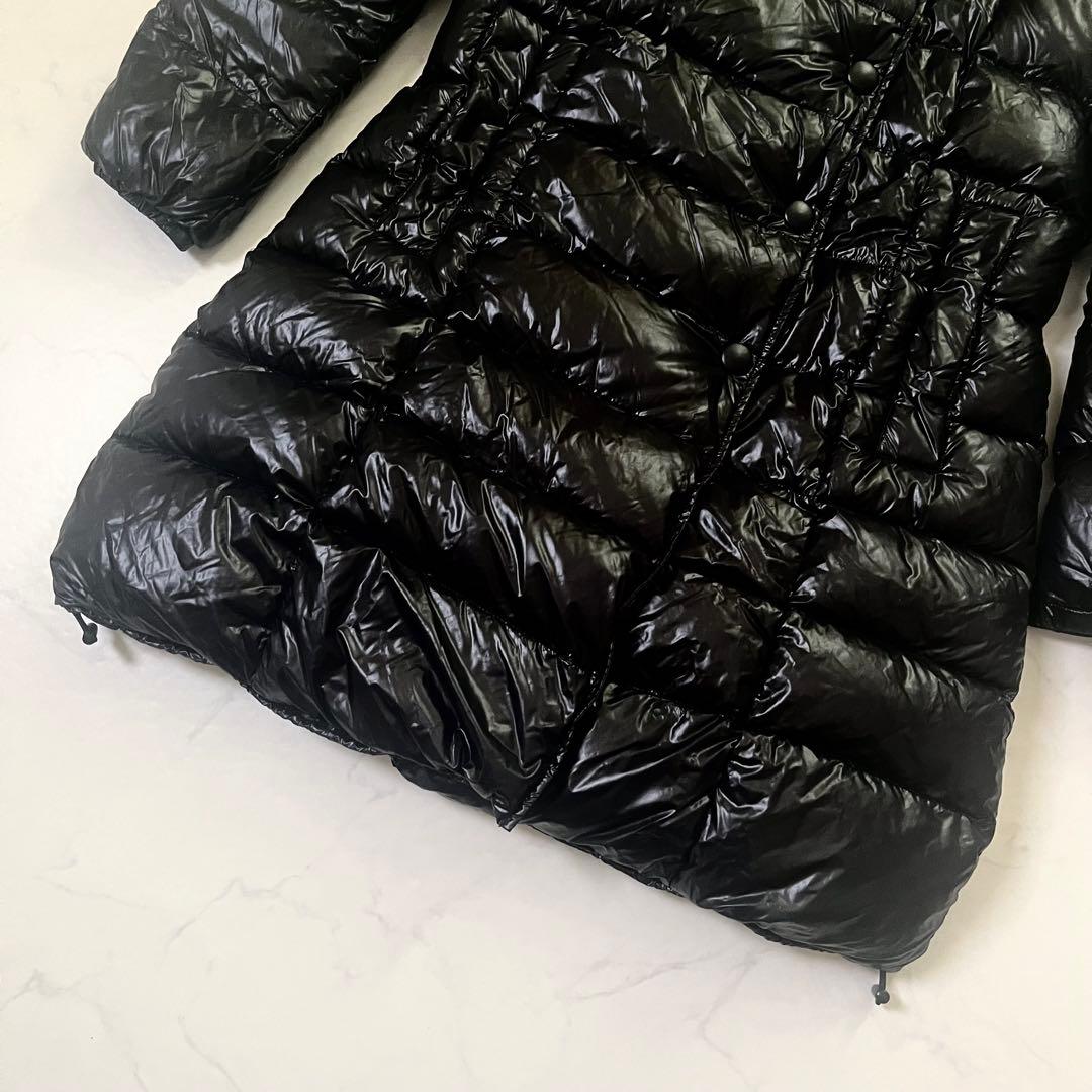 希少　XL　美品　タトラス　ダウンコート　アマンダ　ショールカラー　黒　 04