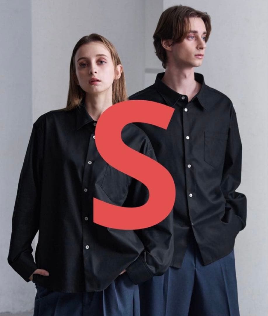 【clel】ロイヤルオックスフォード レギュラーカラーシャツ ブラック Sサイズ