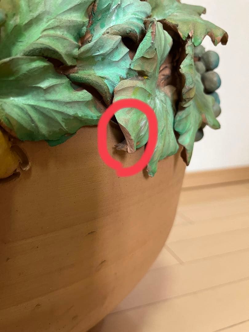 観葉植物　鉢カバー　イタリア　テラコッタ