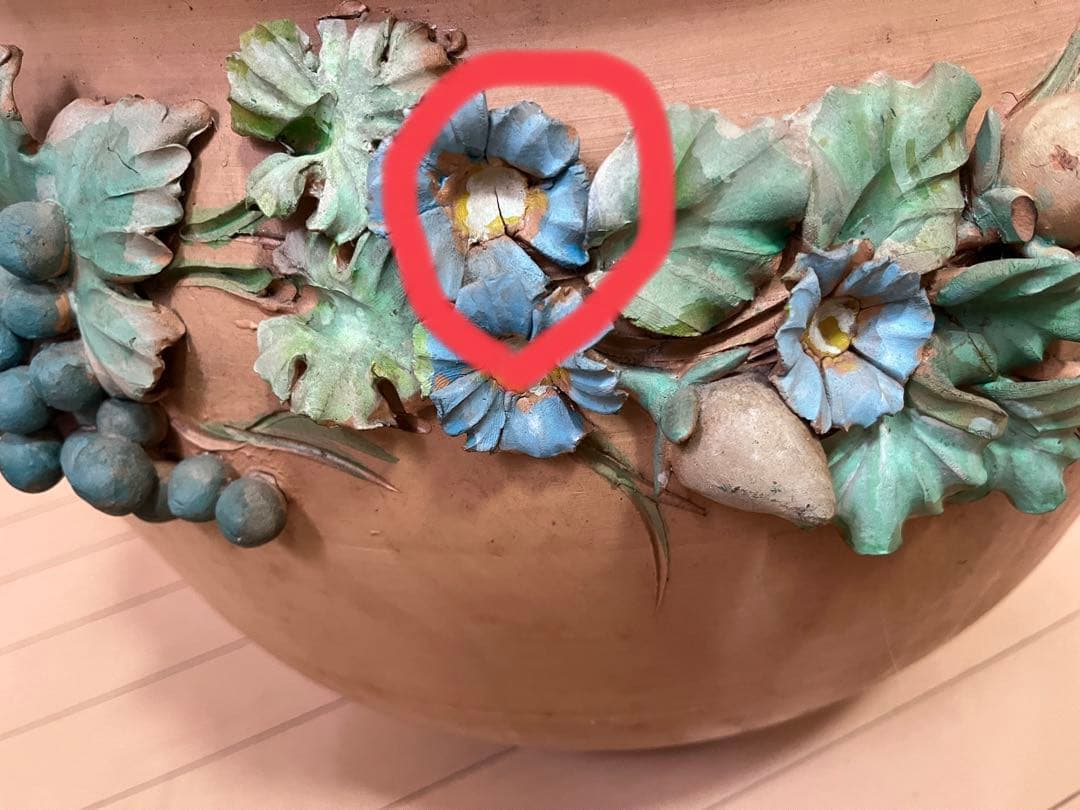 観葉植物　鉢カバー　イタリア　テラコッタ