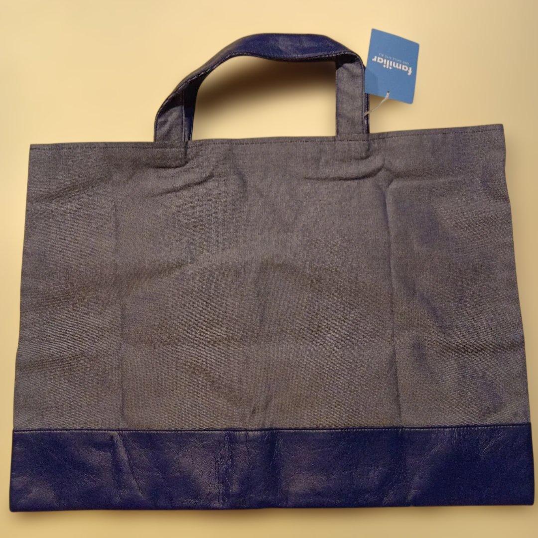 J&S mama【新品・タグ付き】ファミリア　デニムバッグ　手提げ