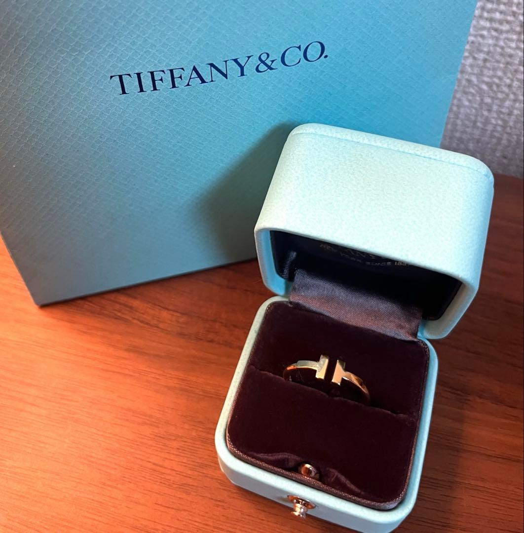 ティファニー　Tワイヤーリング　K18イエローゴールド
