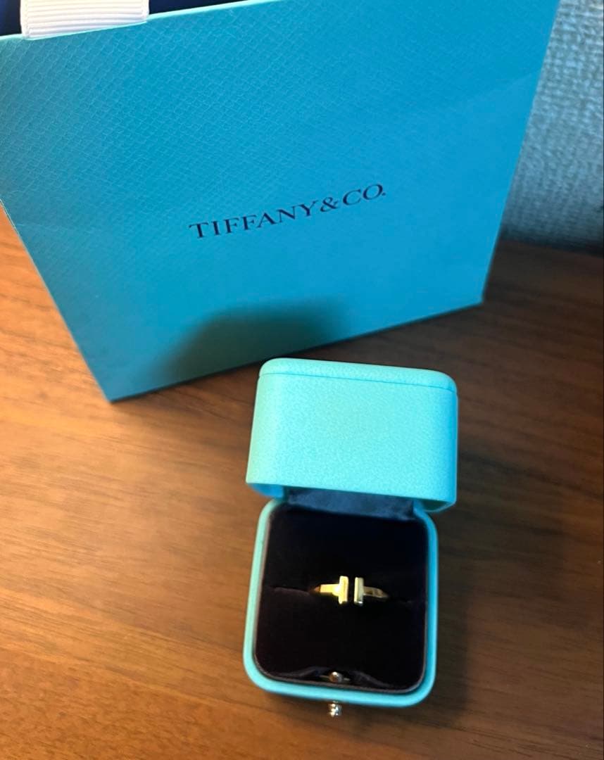 ティファニー　Tワイヤーリング　K18イエローゴールド