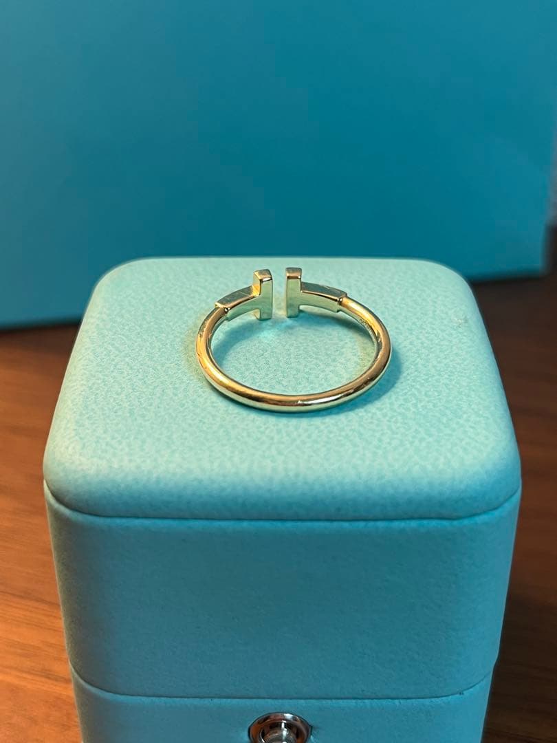 ティファニー　Tワイヤーリング　K18イエローゴールド