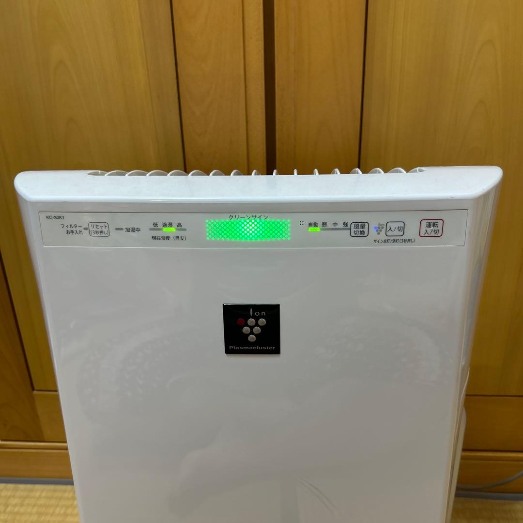 SHARP 空気清浄機 プラズマクラスター ホワイト　KC-30K1-W