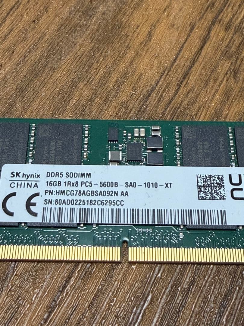 16GB DDR5 SODIMM メモリー PC5-5600B②