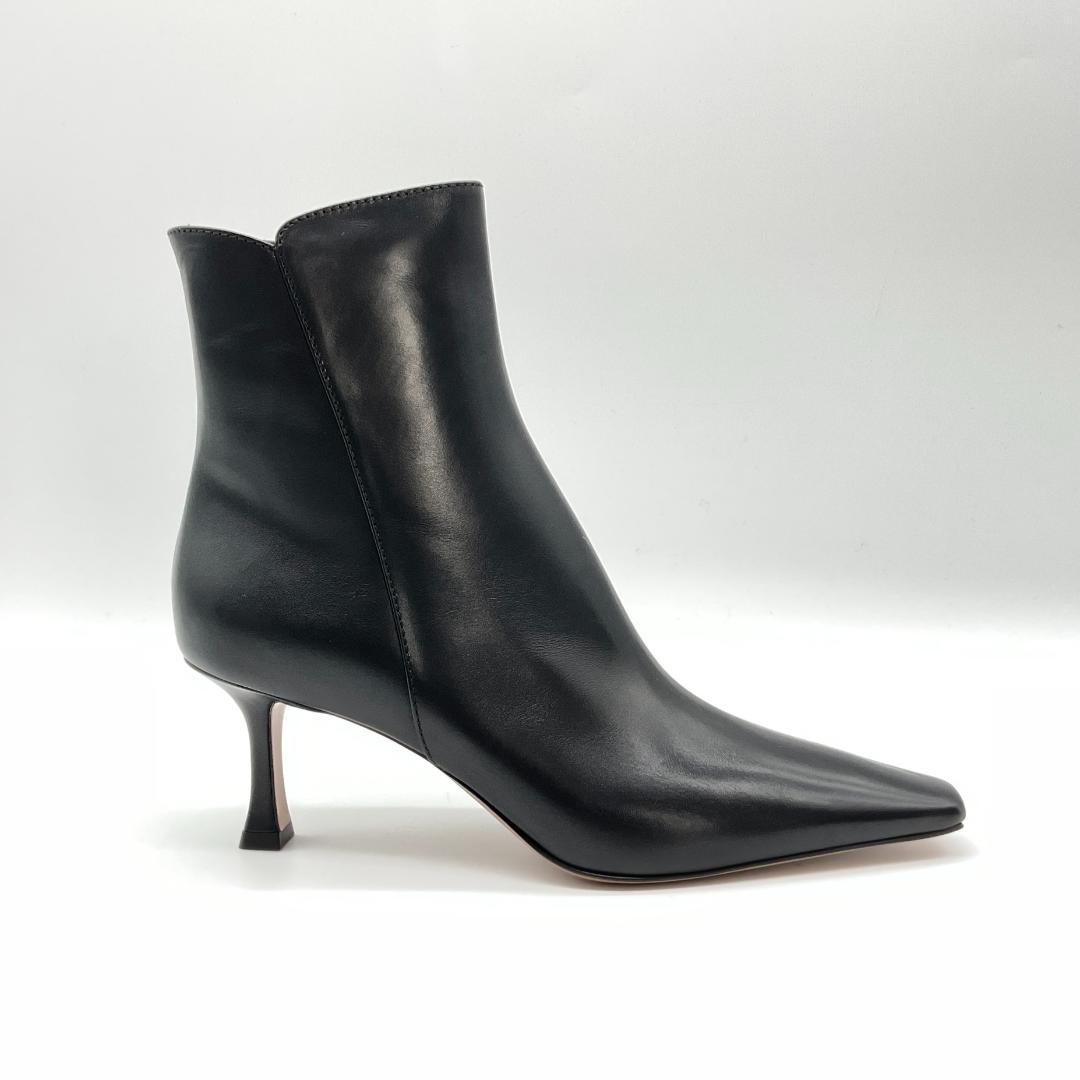 【未使用】PELLICO DAMA サイドジップヒールレザーブーツ 37.5