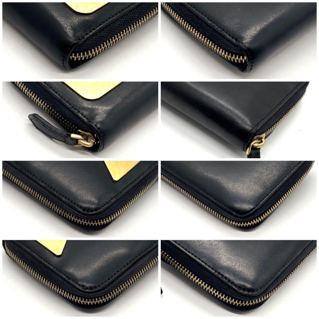 ま*ん様 フェンディ　バグズアイ モンスター 長財布 ラウンドファスナー カーフ