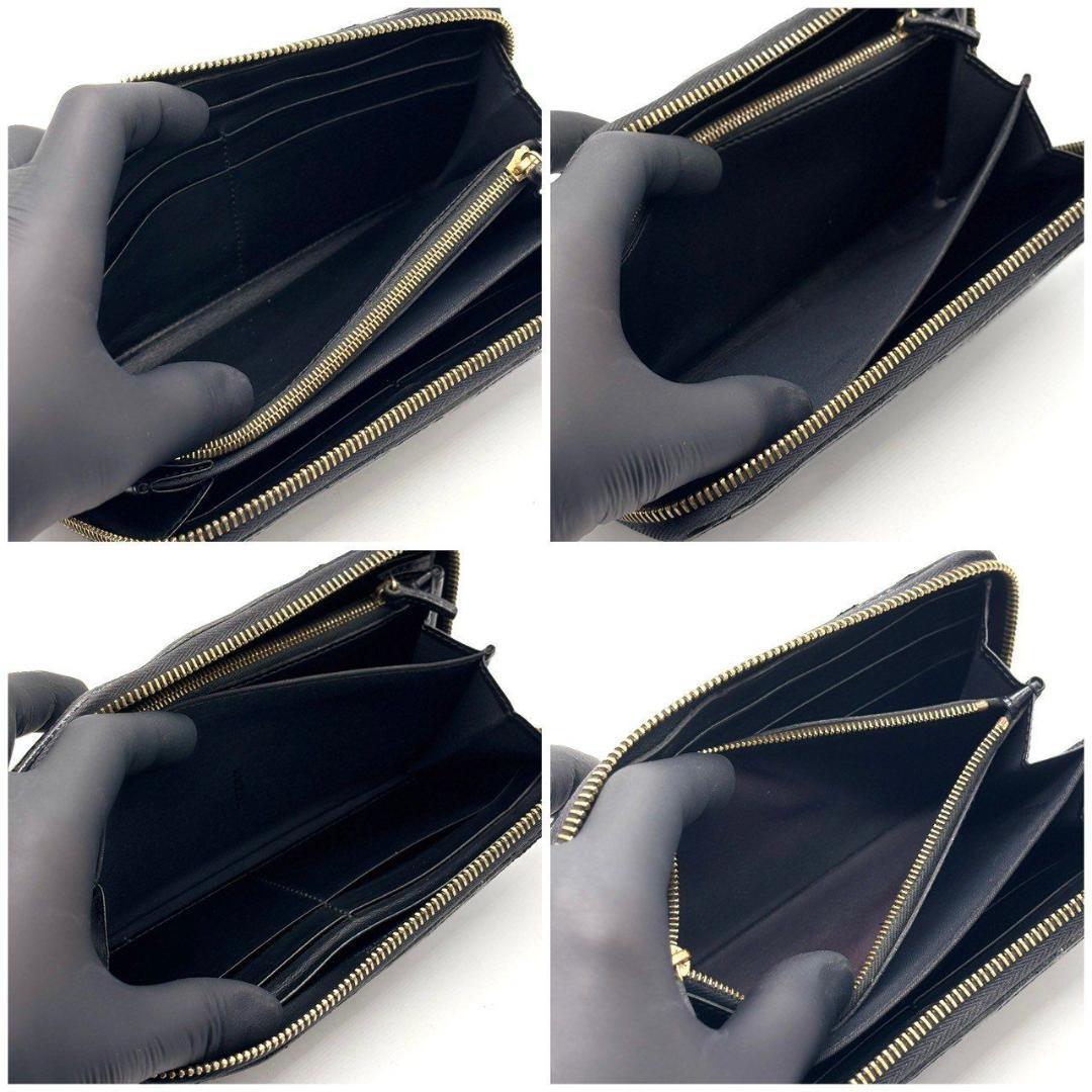 ま*ん様 フェンディ　バグズアイ モンスター 長財布 ラウンドファスナー カーフ