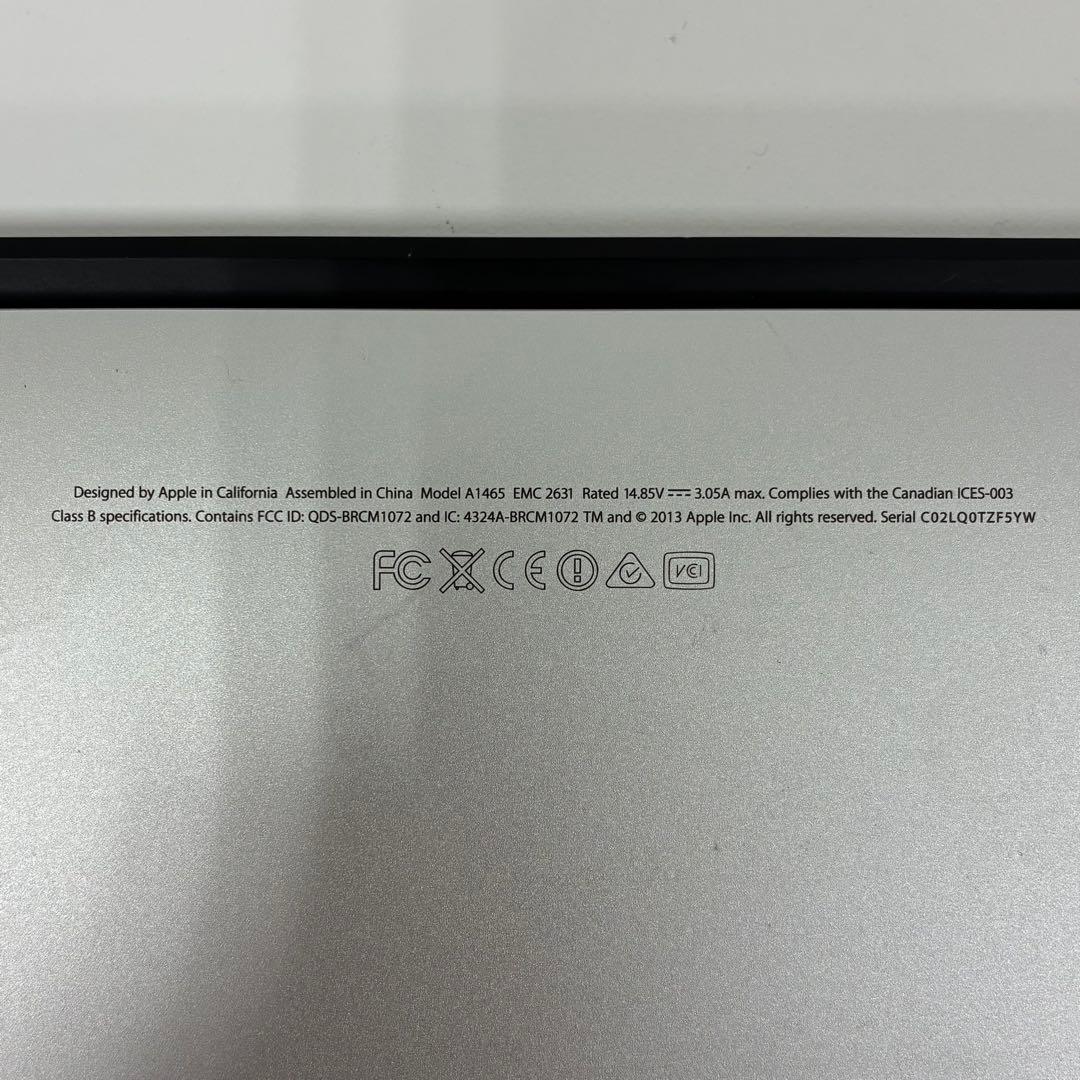 MacBook Air A1465 本体（初期化済み）