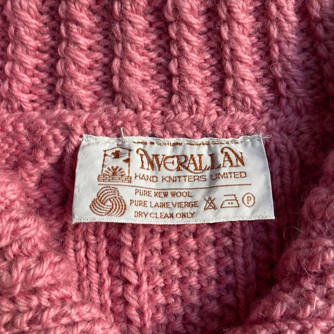 【希少 茶タグ】インバーアラン 3A スコットランド製 pink 40サイズ