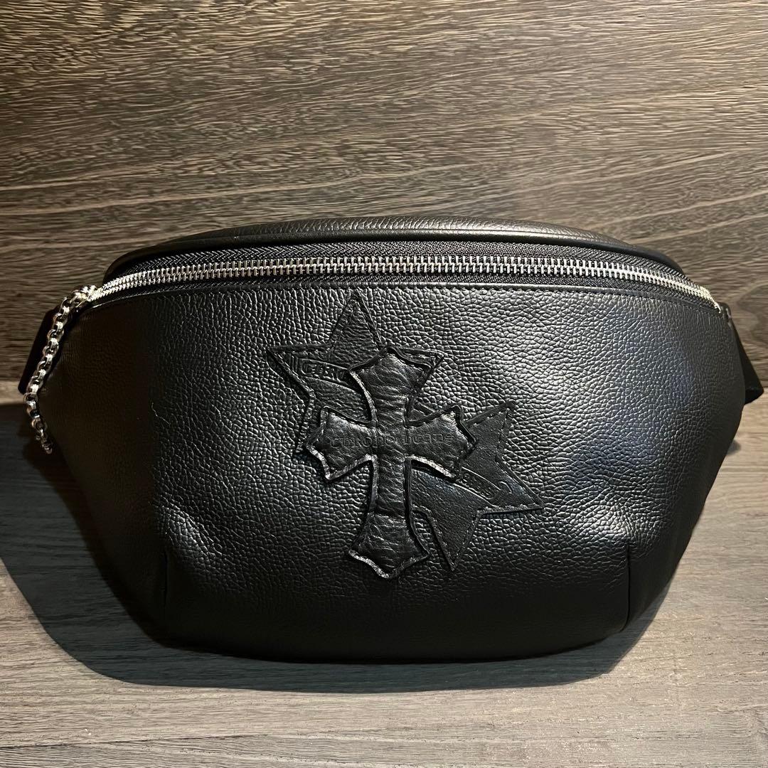 【限定1個】本革ボディバック/クロス&スターパッチ/シルバー925/男女兼用