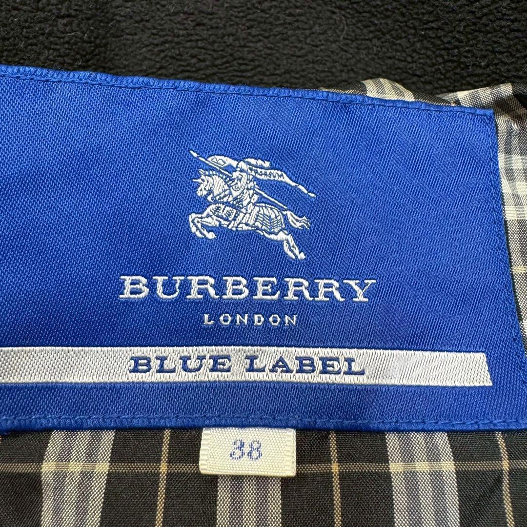 極美品✨バーバリーブルーレーベル ダウンコート ラクーンファー 38 M 黒