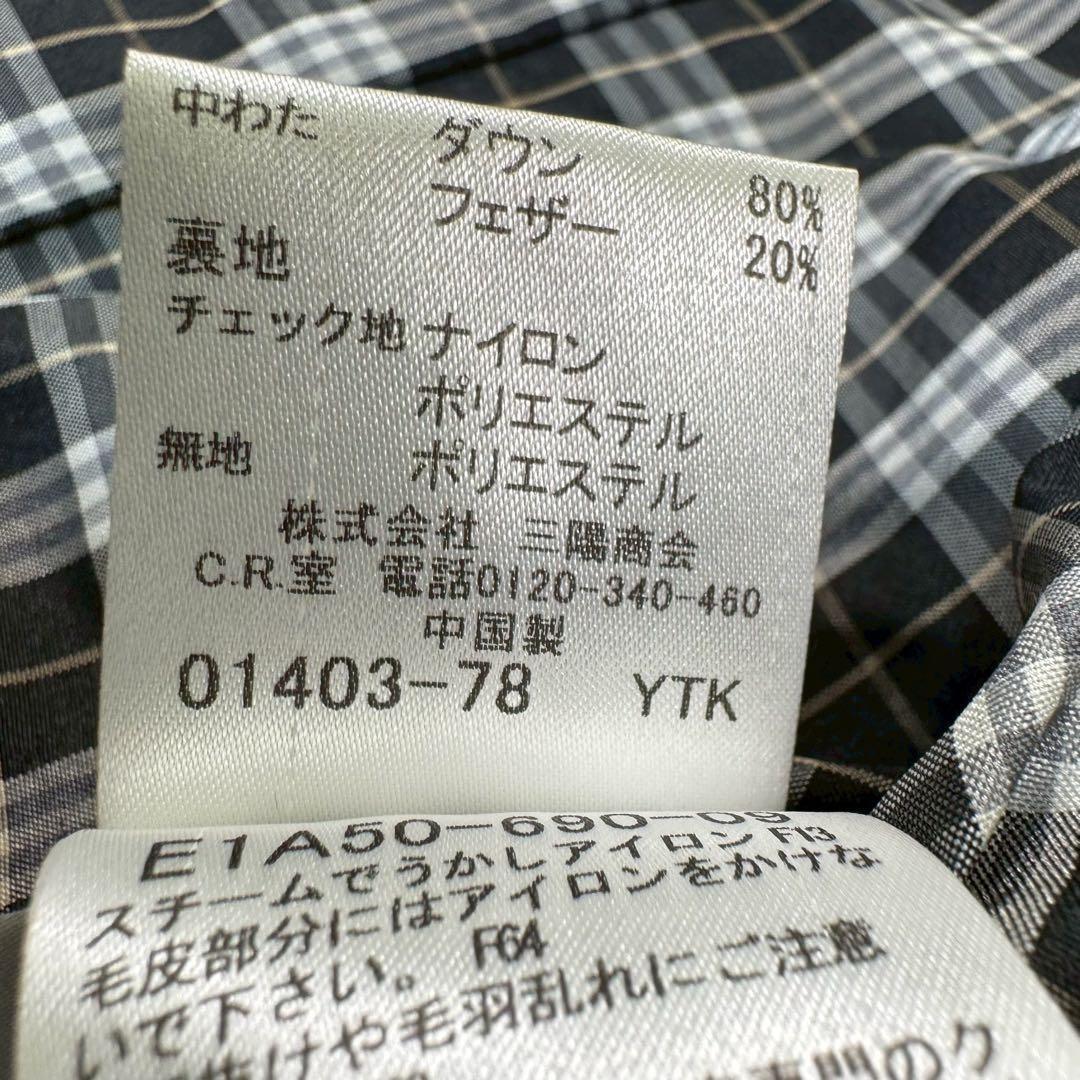 極美品✨バーバリーブルーレーベル ダウンコート ラクーンファー 38 M 黒