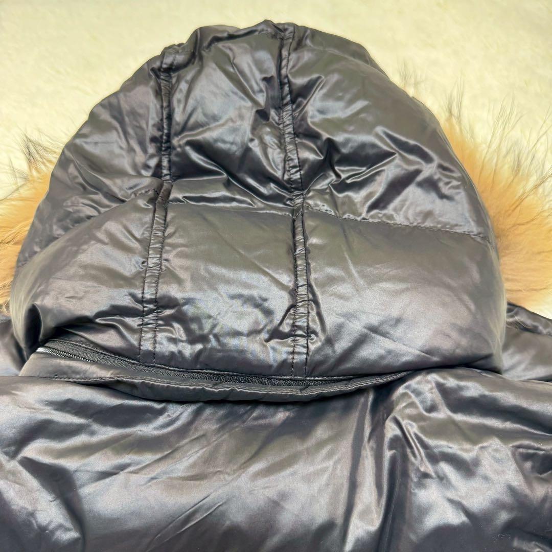 極美品✨バーバリーブルーレーベル ダウンコート ラクーンファー 38 M 黒