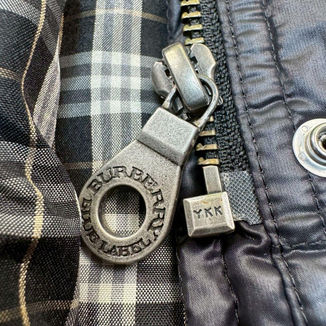 極美品✨バーバリーブルーレーベル ダウンコート ラクーンファー 38 M 黒