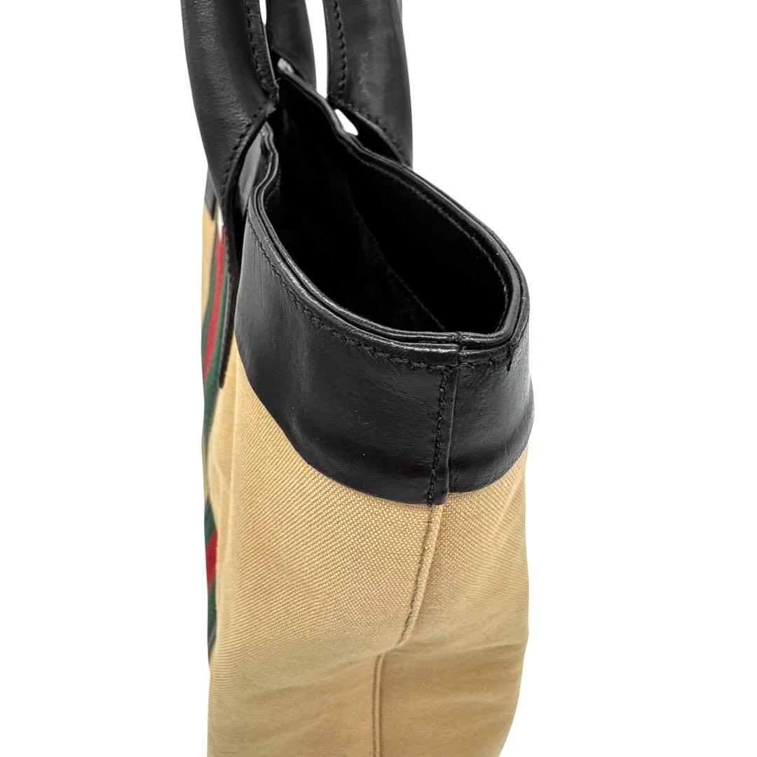 未使用品級✨グッチ トートバッグ シェリーライン キャンバス レザー A4