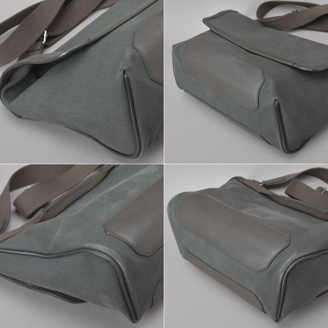 美品◇エルメス アレルトゥール メッセンジャーバッグ □R刻印キャンバス カーキ