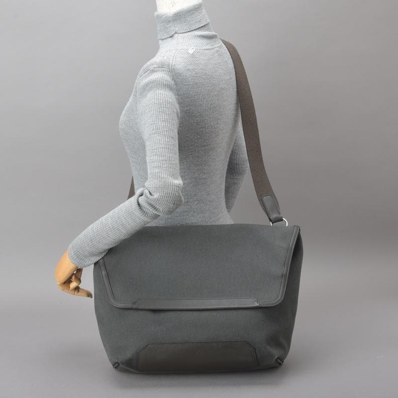 美品◇エルメス アレルトゥール メッセンジャーバッグ □R刻印キャンバス カーキ