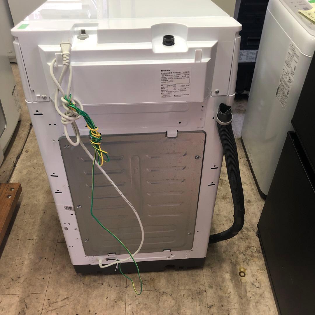 三菱洗濯機　6K ２０２１年製　給水排水ホース付き