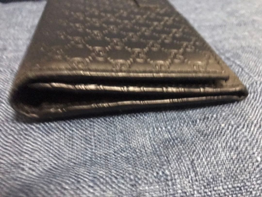 マイクログッチシマ シマレザー ロングウォレット 二つ折り財布 449396