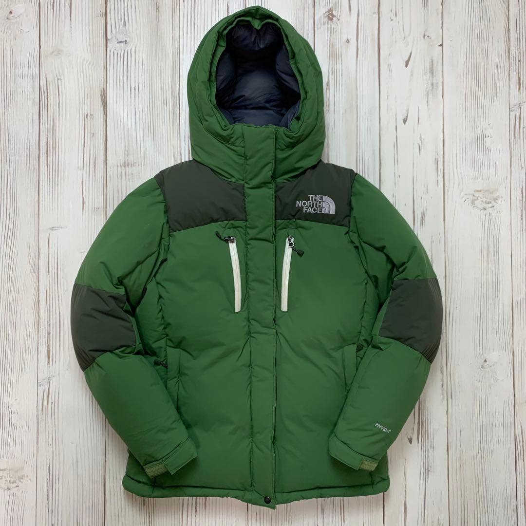 ザノースフェイス ダウンジャケット ハイベント レディース L カーキ 刺繍ロゴ