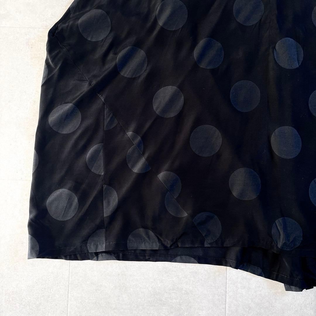 美品✨️ ワイズ 変形ドットスカート S ブラック 水玉 レーヨン100%